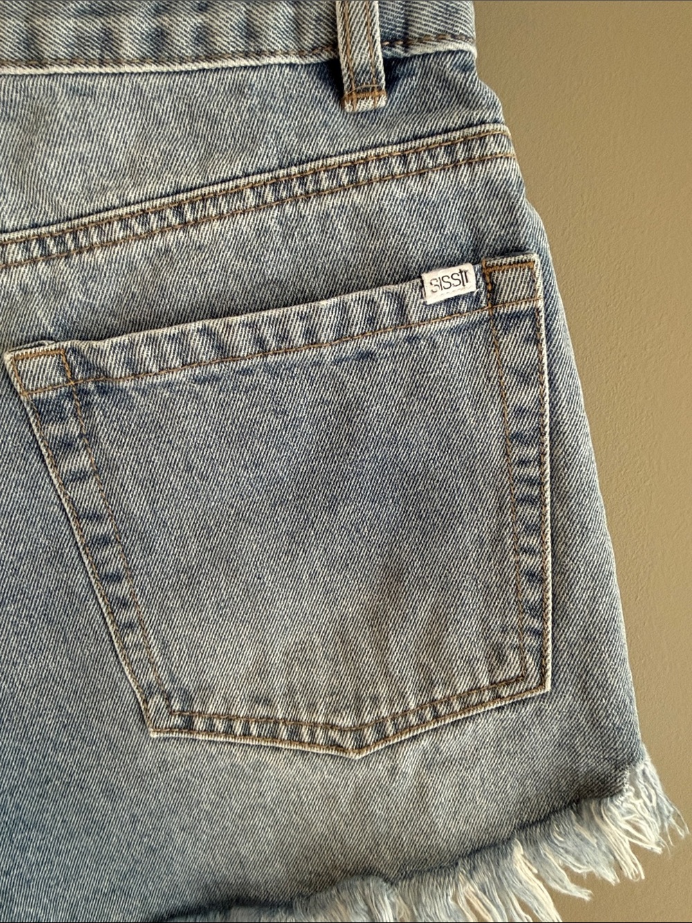 Sisstr Evolution Frayed Hem Light Blue Denim Jean Shorts size 28 - Picture 7 of 12